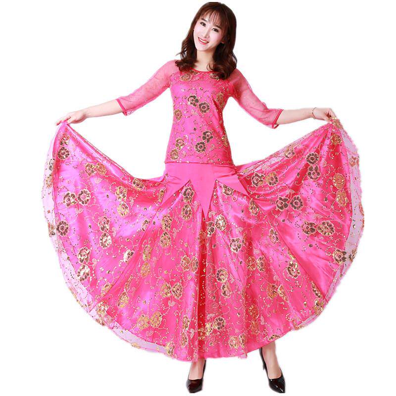 摩登舞服装交谊舞套装华尔兹中袖
