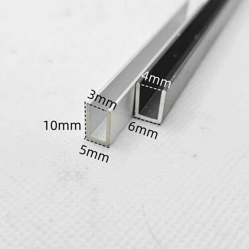 铝合金u型槽4x10x内径2mm滑轨包边扣条u形铝合金型材边框凵槽铝