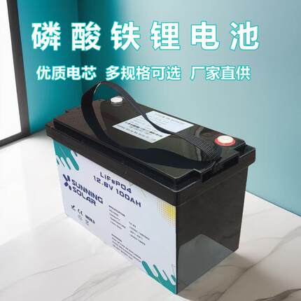 太阳能风光互补测速雷达离网供电磷酸铁锂储能蓄电池铅酸改锂电