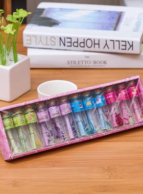 12只一套2*7CM12星座许愿瓶创意信纸漂流瓶带木塞幸运瓶礼品