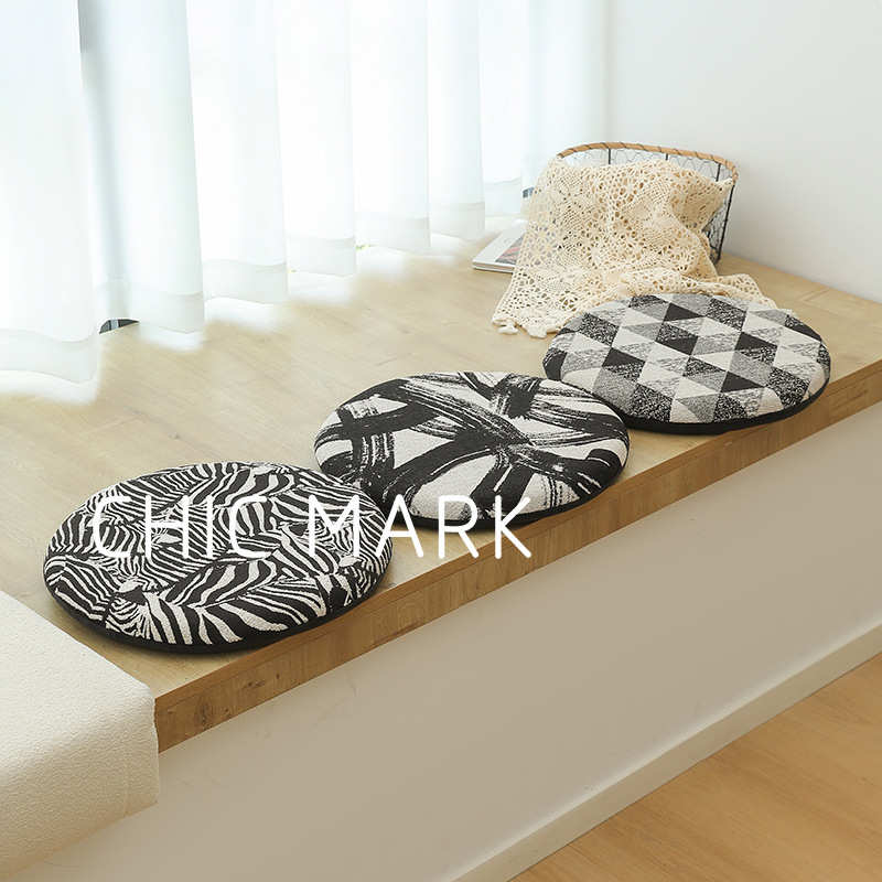 圆形坐垫餐厅卡座吧台圆凳圆椅凳子软包垫子飘窗百搭透气海绵垫子