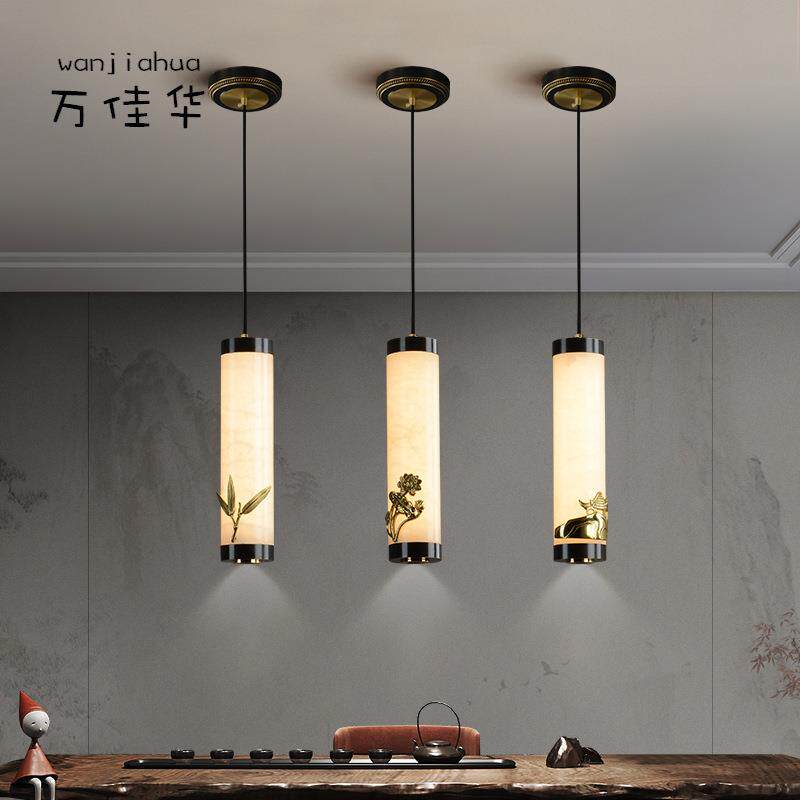 新中式全铜单头吊灯2026新款卧室床头小吊灯中国风茶室餐厅吧台灯