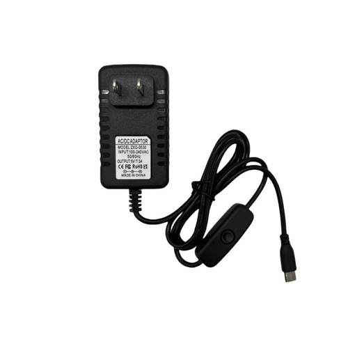 树莓派4B香橙派zero3电源适配器5V3A Type-C充电器插头带开关线65