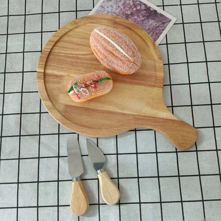 日式橡木无漆披萨木托盘牛排板砧板寿司芝士盘薯条炸鸡面包甜点盘