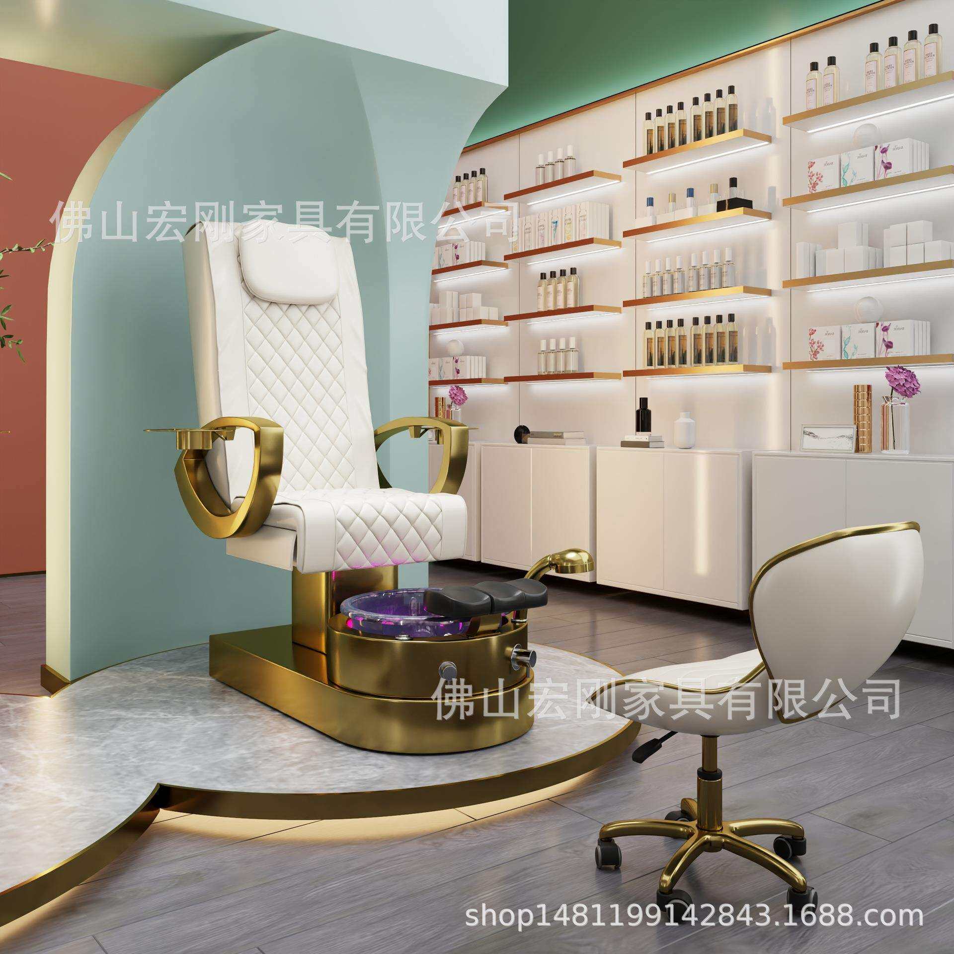 轻奢足疗沙发电动躺椅可旋转洗脚泡脚沙发美甲桑拿足浴休闲spa