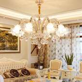 欧式 吊灯客厅大气奢华家用卧室水晶灯锌合金别墅餐厅现代简约灯具
