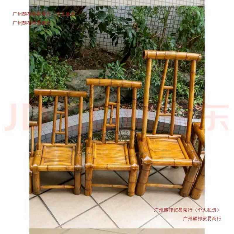 式传统竹椅中老成式靠背椅煮茶复古纯用手工家凳子竹编椅子DRH餐