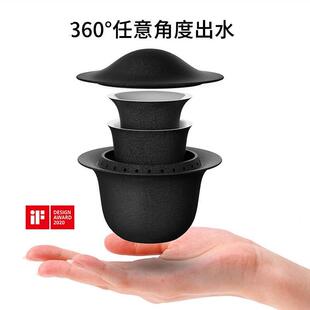 致造小泡客可携式快客杯户外旅行露营茶具一壶二杯高级定制