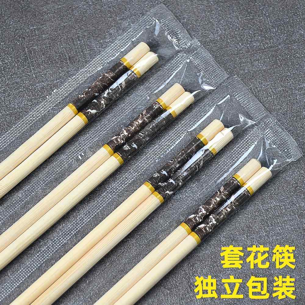 大理石套花竹筷新致林一次性筷子加粗外卖餐饮商用饭店品质高复购