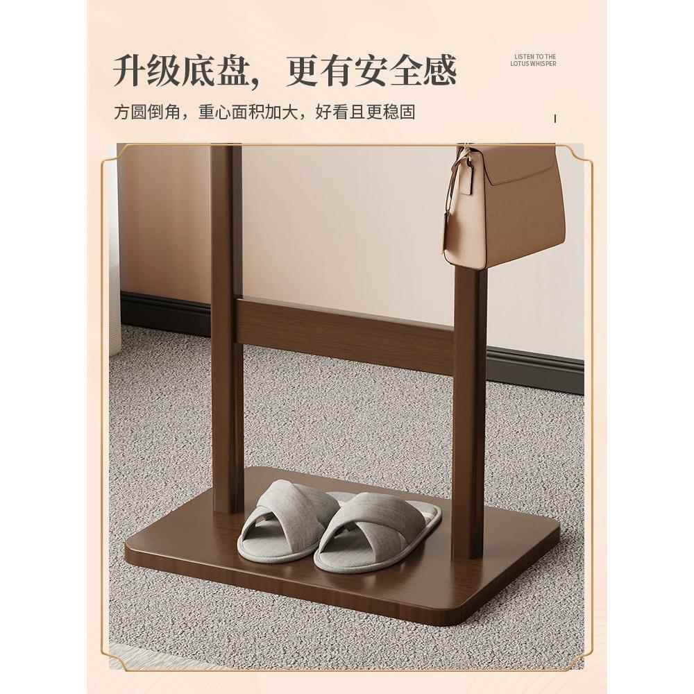 批落地卧室挂衣架子客厅家用室内立式衣服挂架简易可移实木衣帽架