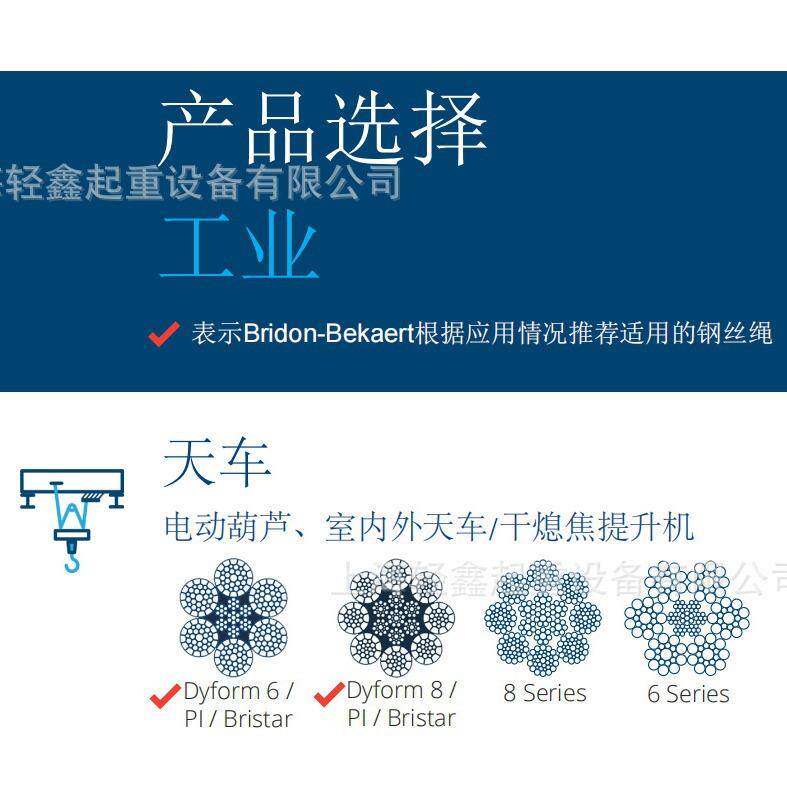 起重机钢丝绳布顿钢丝绳BRIDON光面D28mm