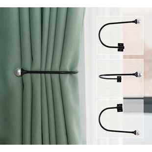 窗帘墙钩收纳壁钩可调节大号U型折叠挂钩卧室客厅固定器卡扣G1185