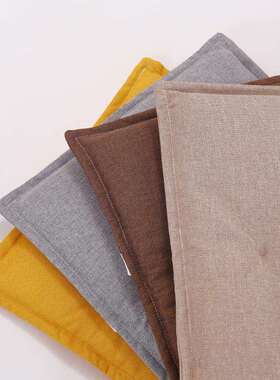 躺椅靠垫一坐体摇垫椅棉垫子四季通用加叠厚棉麻折HOC椅子垫懒人