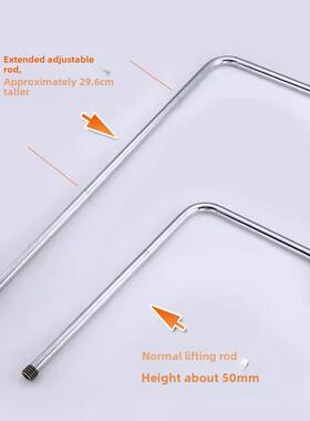 无冲孔弯头管加长花洒七字可调加长加高不锈钢加高杆花洒