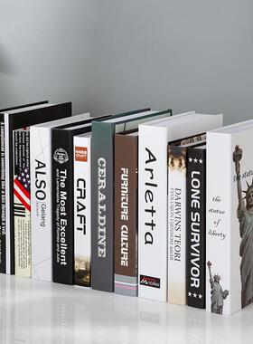 电视柜假书摆件彷真书道具装饰书房书架模型创意北欧简约现代风格