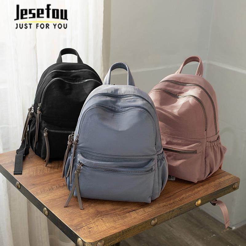 Jesefou休闲牛津布双肩包女新款大容量通勤电脑学生书包旅行背包