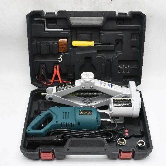 手摇2剪式千动斤顶电1V2T/3T便携省力加厚钢材电千斤顶动扳ZS2J-B
