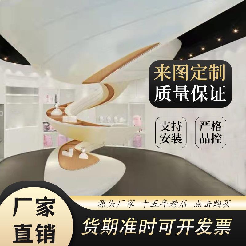 厂家制定玻璃钢FRP旋转柱子展示台酒店商场室内外GRP异形幕墙造型