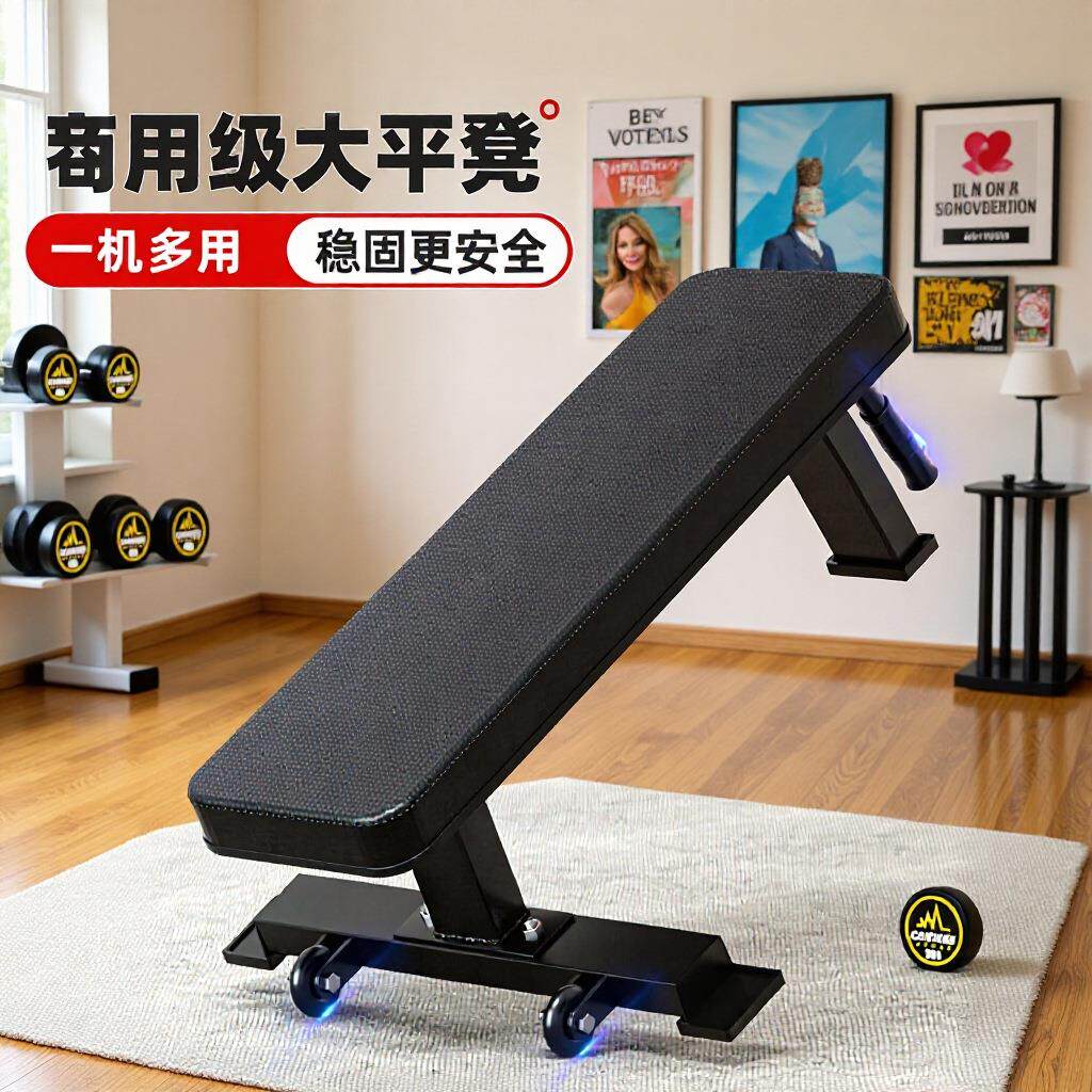 商用哑铃凳卧推凳平板凳臀推凳大平凳健身椅健身房运动器械多功能