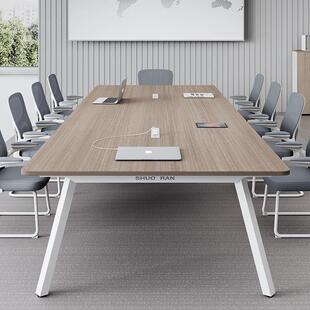 办公会议桌长桌简约现代会议室洽谈桌椅组合大小型会客桌子工作台