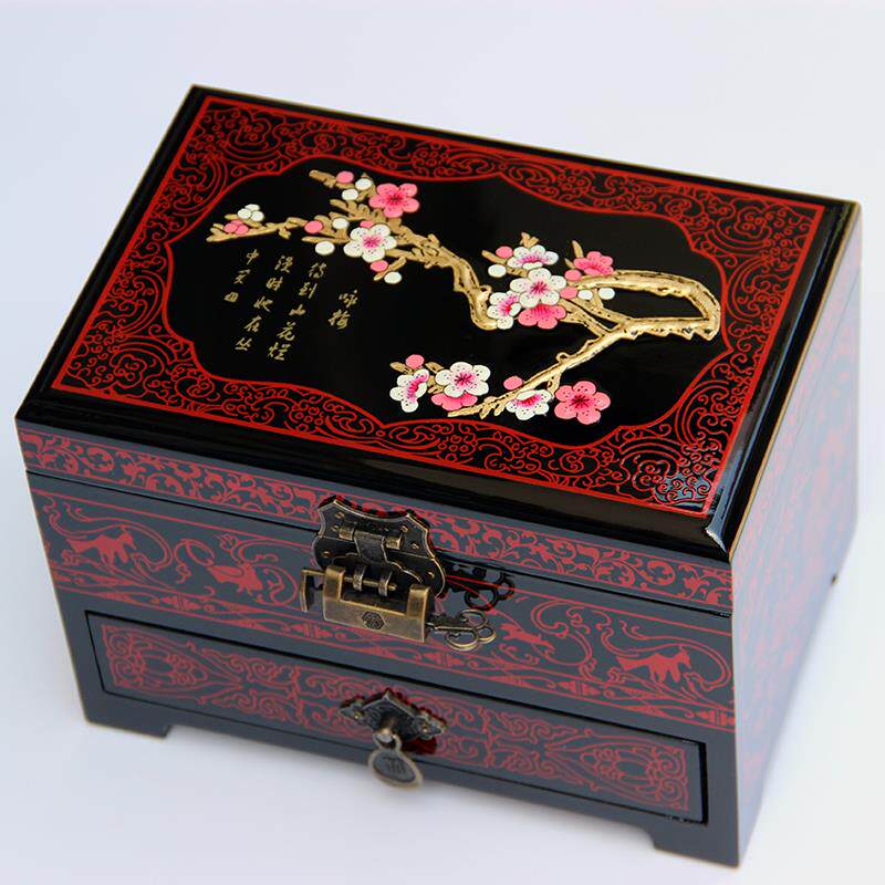 正品平收遥推光漆物器首饰盒木质结婚礼奁盒中式复古珠宝盒古风妆,饰品/流行首饰/时尚饰品新,首饰盒,淘宝优惠券,粉丝福利购,淘宝优惠卷