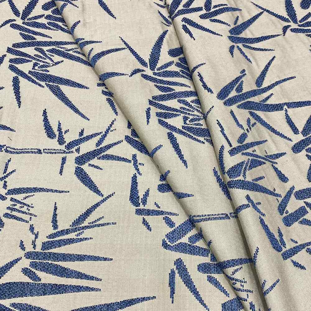 厂家现货供应 竹叶提花沙发布棉麻新中式抱枕套 坐垫沙发垫面料