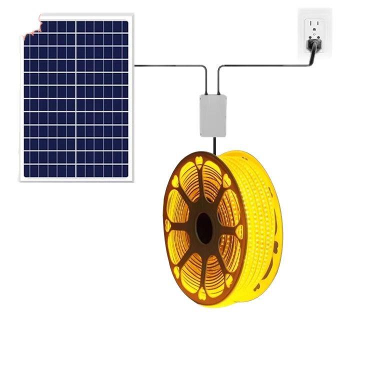 户外防水超亮led灯带庭院氛围+插市电220V省电双系统