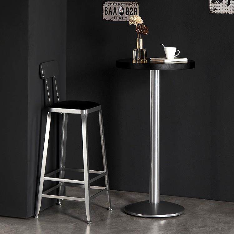工业风酒吧台椅铁艺高脚椅简约现代家用靠背高椅子复古吧台凳桌椅