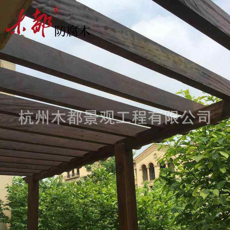 红观雪松0017防腐花木架厂家仿古防腐木架景防腐木花花架销售