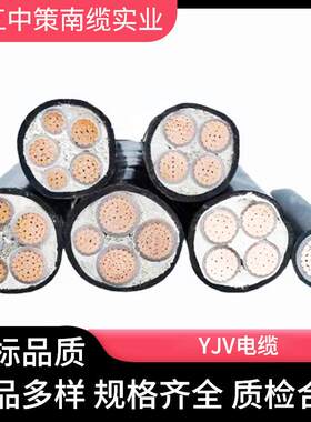 浙江中策YJV铜芯电缆线1-5芯工程国标线WDZYJY铜低压电力电线