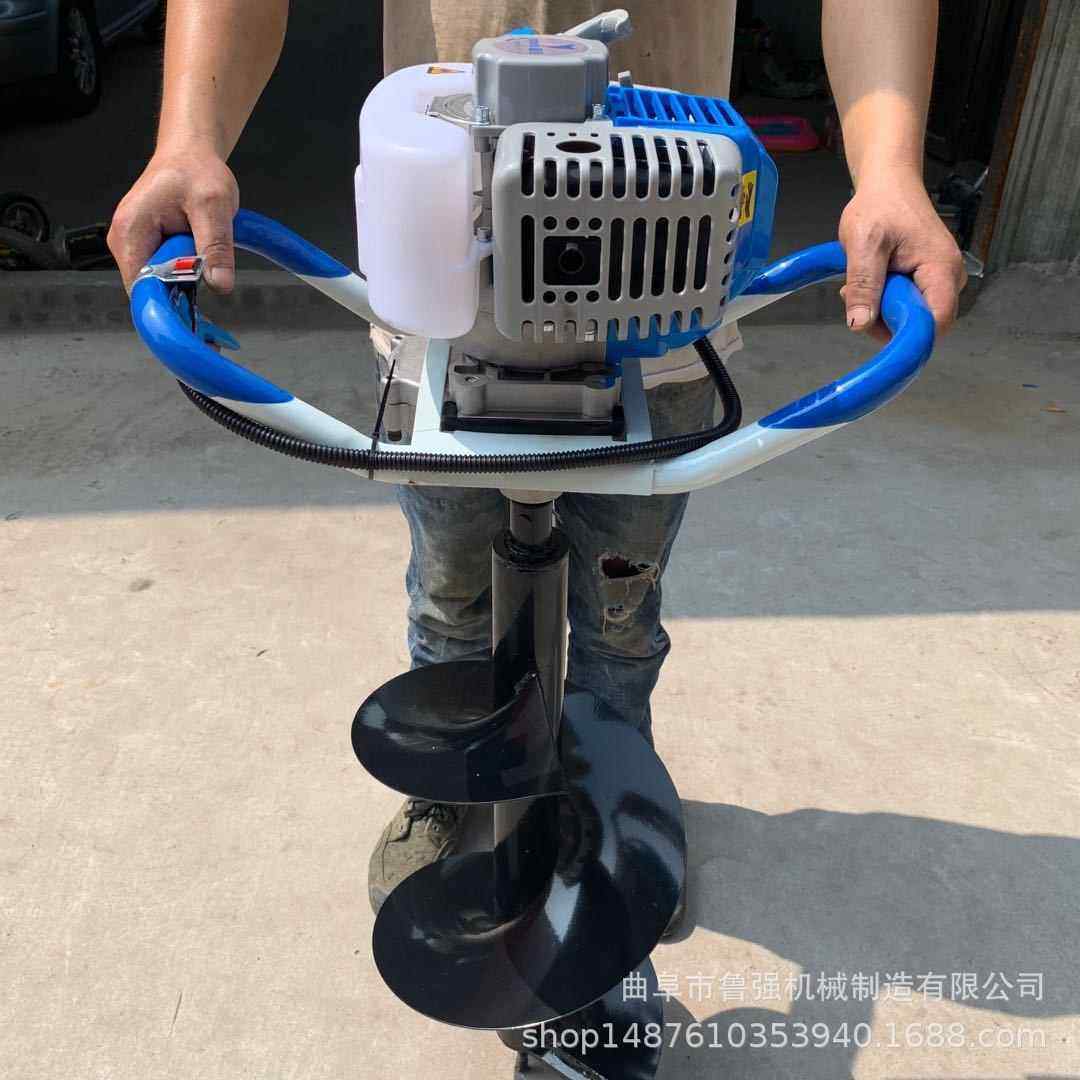 汽油地钻挖坑机便携式钻眼打孔机小型汽油轻便钻孔机
