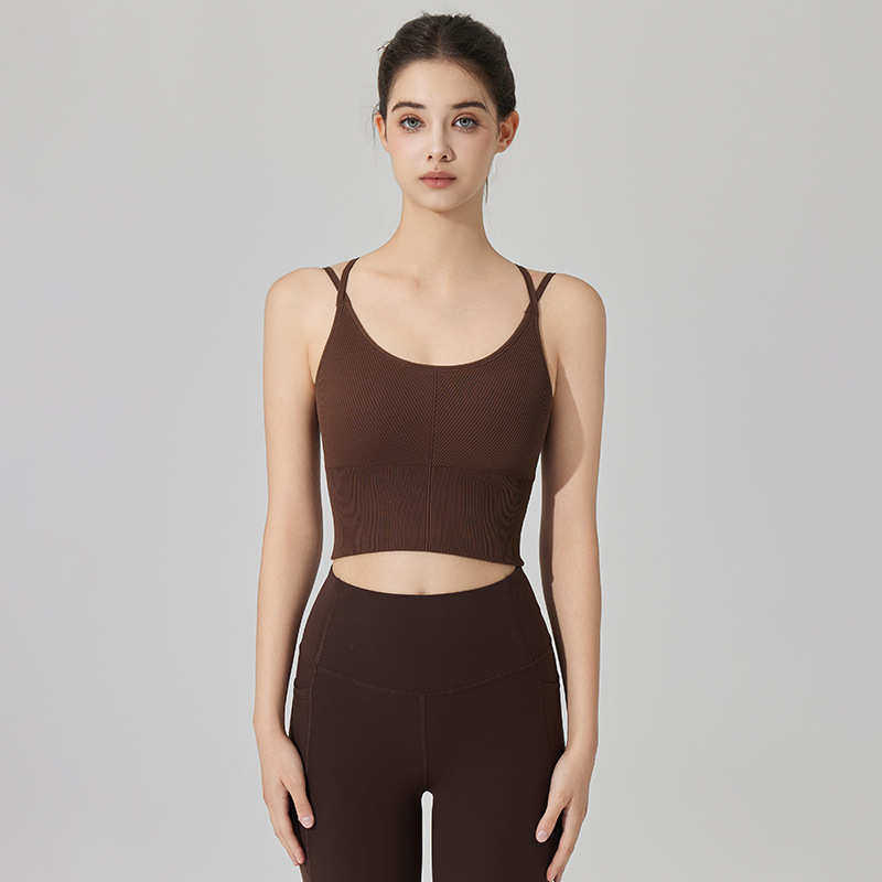 新款无缝高弹外穿训练双肩带健身普拉提美背运动瑜伽背心,运动/瑜伽/健身/球迷用品,瑜伽内衣,淘宝优惠券,粉丝福利购,淘宝优惠卷