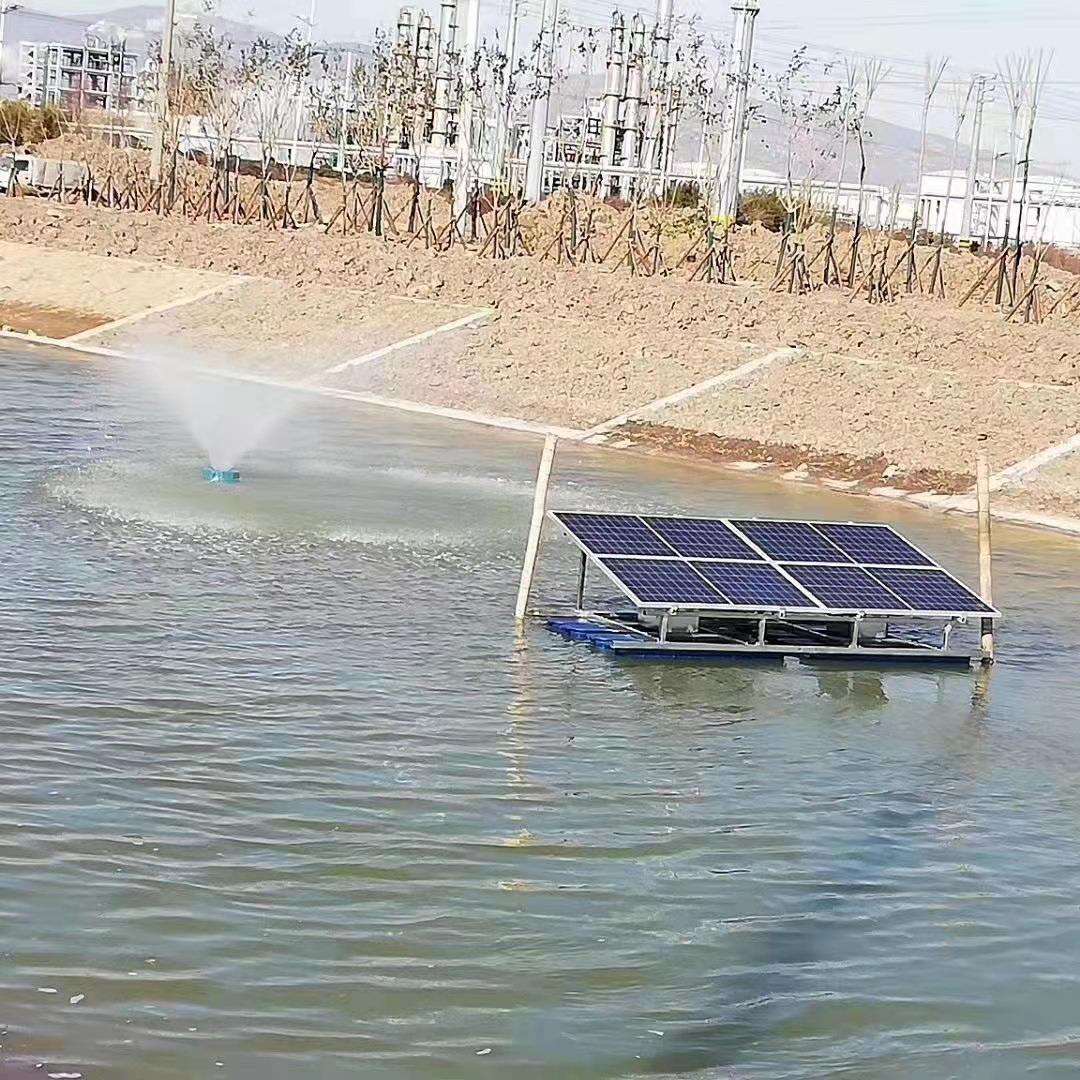 环太V阳能喷泉曝气2块/4块/6机LSUN-PQ块光伏板48直流兰太阳能曝