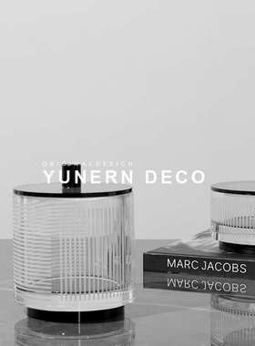 现代极简轻奢创意家居软装饰品样板房水晶艺术玻璃罐酒店会所摆件