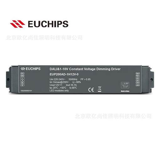 EUCHIPS欧切斯1-10V&DALI 200W 12V恒压调光电源EUP200AD-1H12V-0