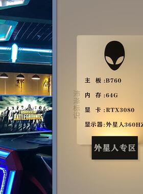 网房吧竞酒店门牌制明作网咖桌球包厢透水晶亚SXV电克力发光门牌