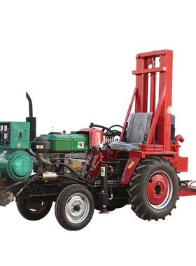 拖拉机气钻电动钻井地热井正循环打桩机大口径农用灌溉百米打井机