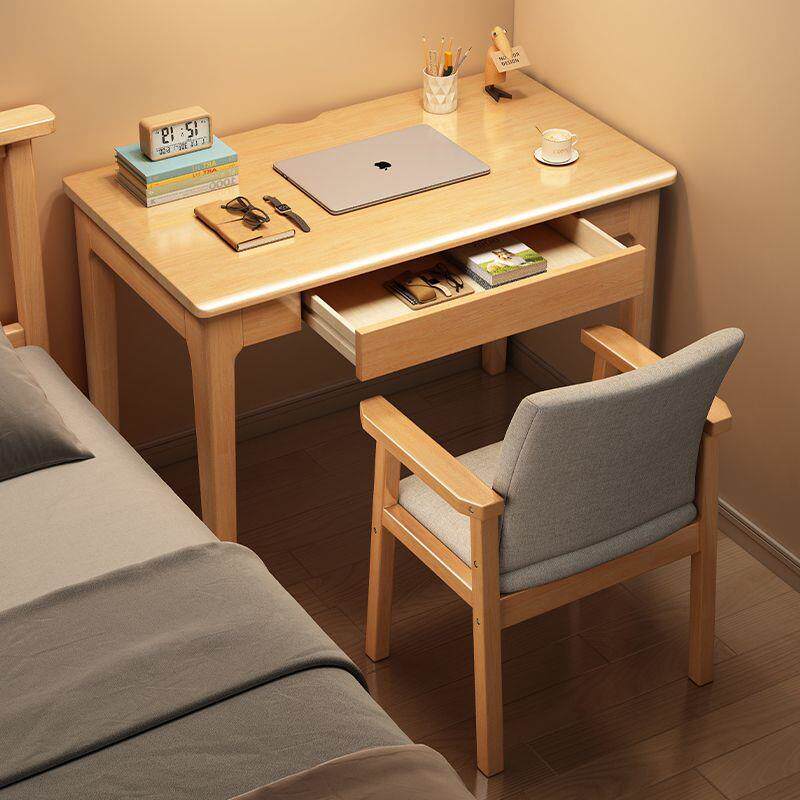 全实木书桌带抽屉小户型写字桌家用成人电脑办公桌学生学习桌椅子
