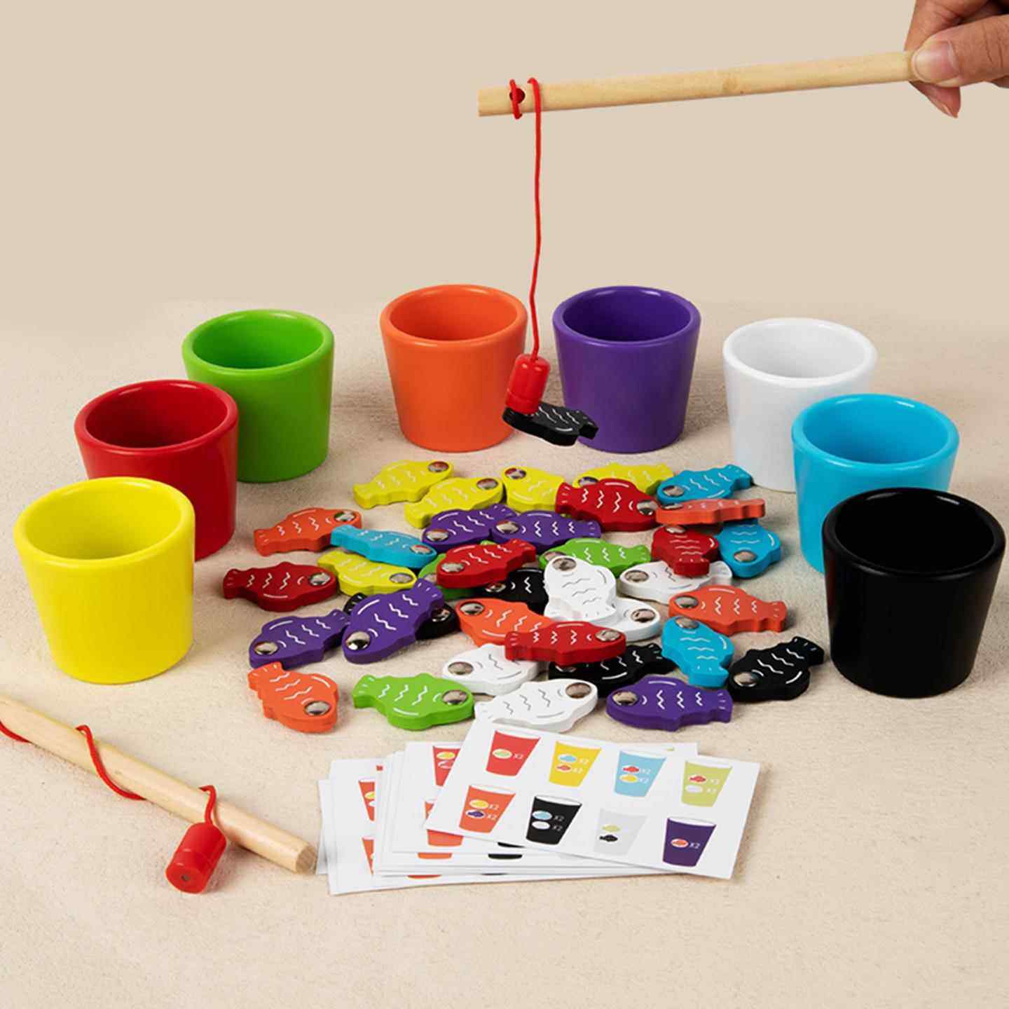 颜色分类杯玩具1-3岁2宝宝益智蒙氏早教认知配对训练儿童钓鱼教具,玩具/童车/益智/积木/模型,其他形状认知/配对玩具,淘宝优惠券,粉丝福利购,淘宝优惠卷