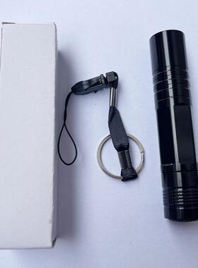 包邮led便携小手电筒送电池走夜路照黑色红色蓝色银色送钥匙扣