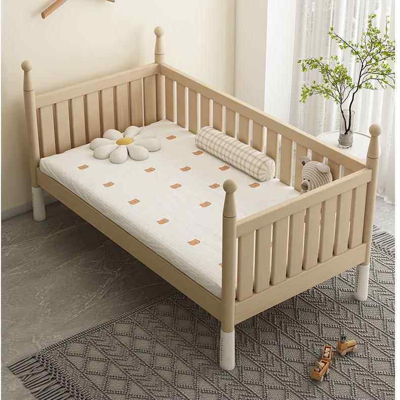 箜袲实木拼接床儿童加宽床卧无品牌/室拼接大床带栏护新儿儿小床
