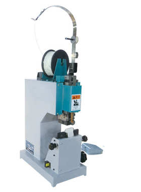 电动浩勒订头铁丝订书机M2000双头骑马平订带脚踏开关自动装钉机