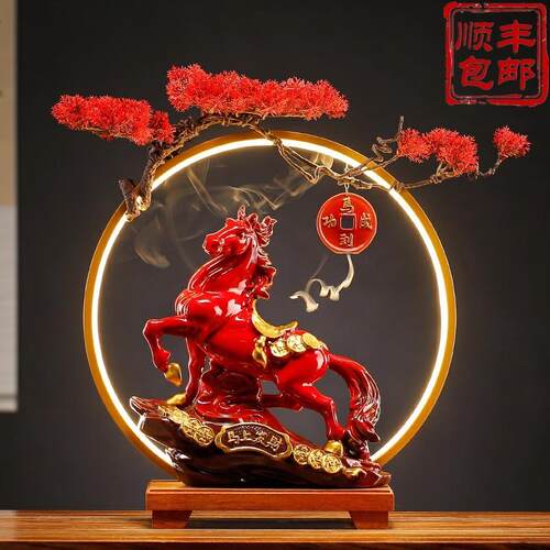 马到成生肖招财马摆件客厅办公桌面装开饰128公司乔迁店铺业室功
