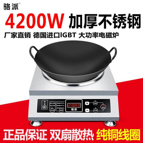 骆派商用电磁炉凹面3500W-4200瓦家用大功率预约定时5000W电磁炉