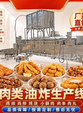 自动提升鸡块油炸流水线 花生米休闲食品油炸机 洋芋片油炸流水线