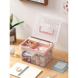 厂家手帐贴纸收纳盒胶带工具素材用品笔咕卡桌面大容量女生手提