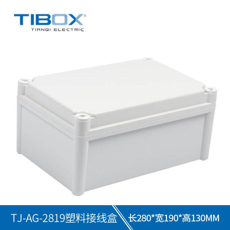 户外防水螺栓型塑料接线盒 TJ-AG-2819配电箱IP66ABS电气密封箱