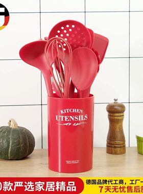 19pcs Silicone Cooking Utensil Set Kitchen Utensils Red Non