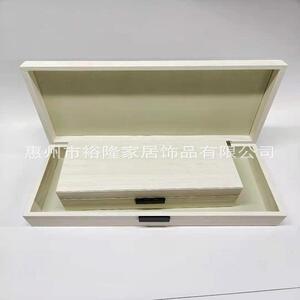 现代卧g88室床头柜梳妆木质长台方形宝石现白色木纹收储物盒纳代