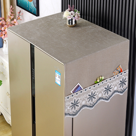 欧式冰箱盖巾单双开门冰箱防尘罩雪尼尔简约防滑微波炉洗衣机盖布